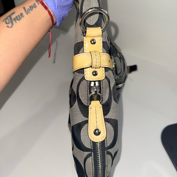 Coach Monogram Black and Grey Tote Bag - Picture 11 of 14